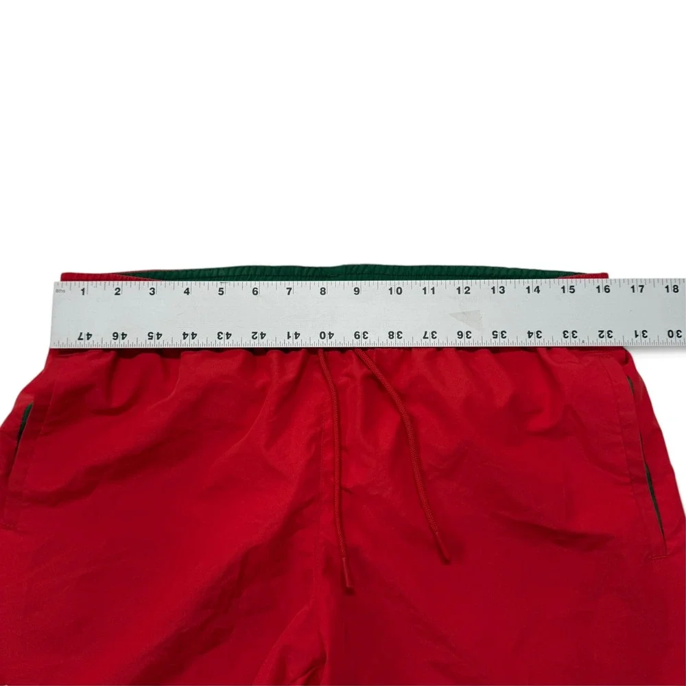 Lacoste Mens Red Quick Dry Swim Trunks Green Trim Medium Lined NWT Shorts